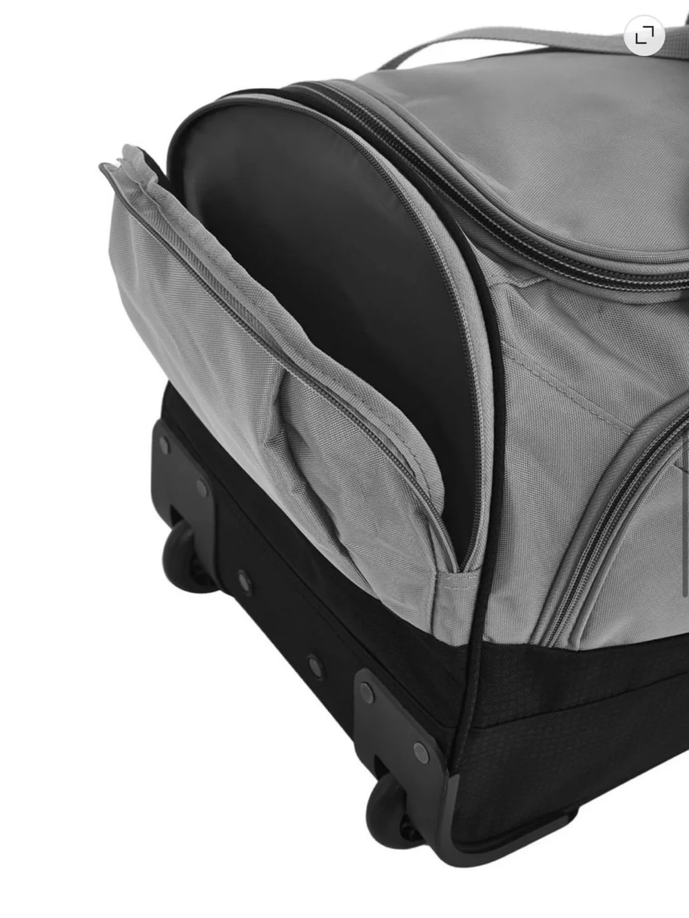 Wrangler Two-Tone Rolling Duffel Bag - Gray and Black